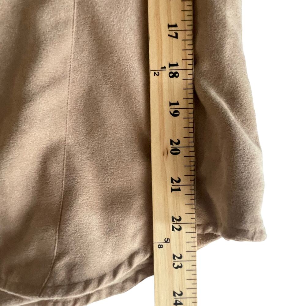 Aziza Vintage Size Large Faux Suede Tan Shacket Button Up Jacket - Picture 8 of 8